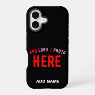 STYLISH MODERN CUSTOMIZABLE BLACK VERIFIED BRANDED iPhone 16 CASE