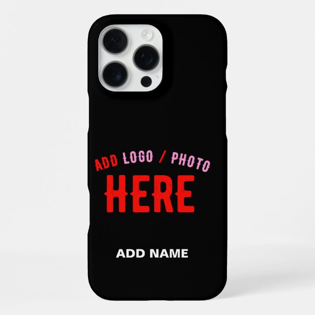 STYLISH MODERN CUSTOMIZABLE BLACK VERIFIED BRANDED iPhone CASE (Back)