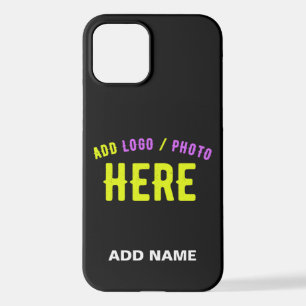 STYLISH MODERN CUSTOMIZABLE BLACK VERIFIED BRANDED iPhone 12 CASE