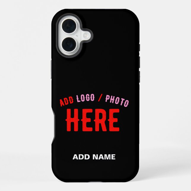 STYLISH MODERN CUSTOMIZABLE BLACK VERIFIED BRANDED iPhone CASE (Back)