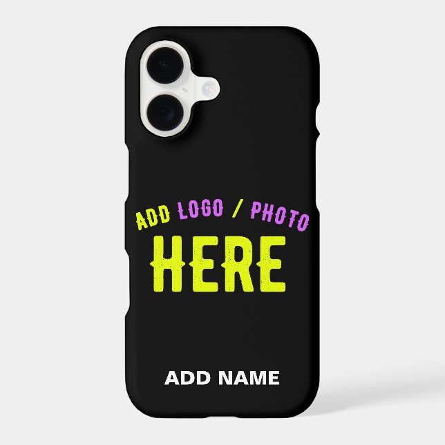 STYLISH MODERN CUSTOMIZABLE BLACK VERIFIED BRANDED iPhone CASE (Back)
