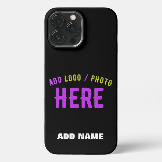 STYLISH MODERN CUSTOMIZABLE BLACK VERIFIED BRANDED iPhone CASE (Back)