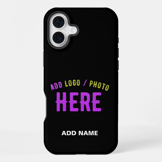STYLISH MODERN CUSTOMIZABLE BLACK VERIFIED BRANDED iPhone CASE (Back)