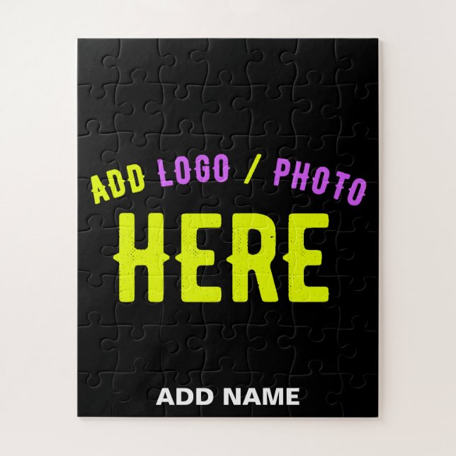 STYLISH MODERN CUSTOMIZABLE BLACK VERIFIED BRANDED JIGSAW PUZZLE (Vertical)