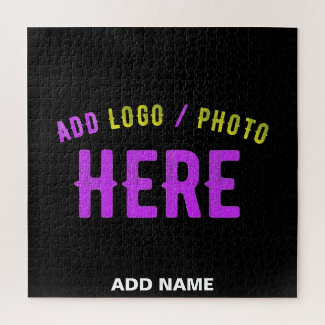 STYLISH MODERN CUSTOMIZABLE BLACK VERIFIED BRANDED JIGSAW PUZZLE (Vertical)
