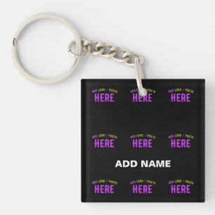 STYLISH MODERN CUSTOMIZABLE BLACK VERIFIED BRANDED KEYCHAIN