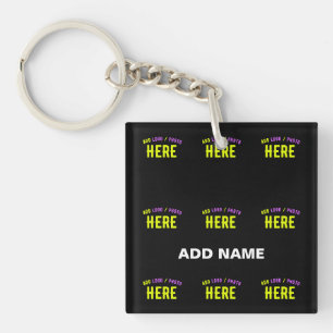STYLISH MODERN CUSTOMIZABLE BLACK VERIFIED BRANDED KEYCHAIN