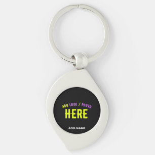 STYLISH MODERN CUSTOMIZABLE BLACK VERIFIED BRANDED KEYCHAIN