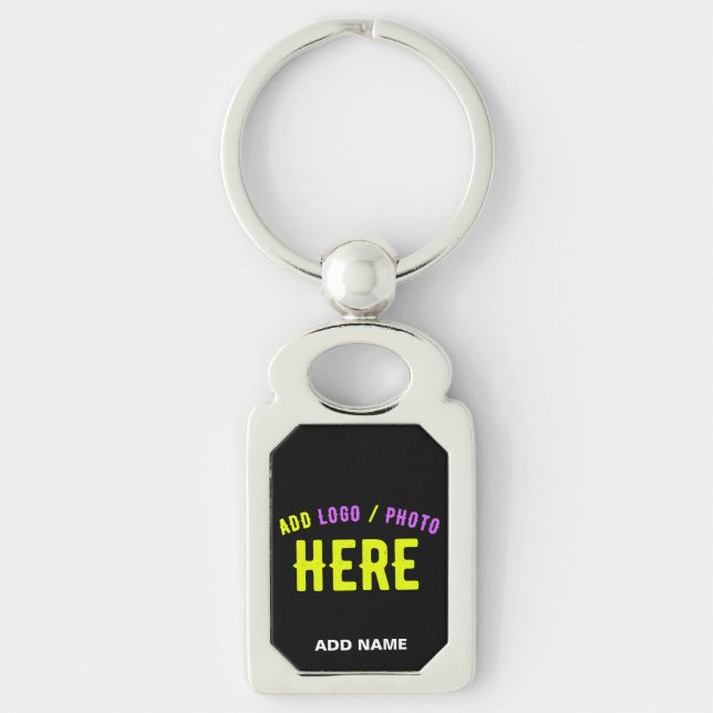 STYLISH MODERN CUSTOMIZABLE BLACK VERIFIED BRANDED KEYCHAIN (Front)