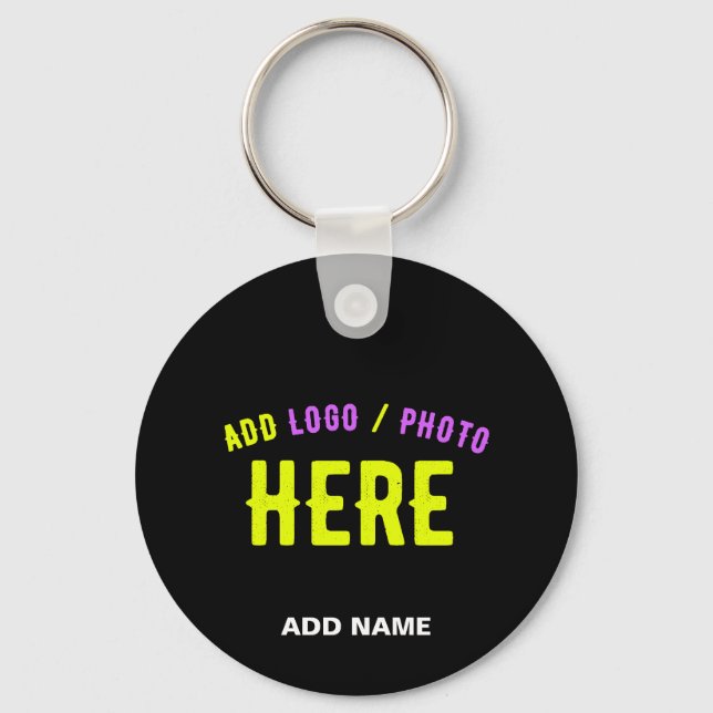 STYLISH MODERN CUSTOMIZABLE BLACK VERIFIED BRANDED KEYCHAIN (Front)
