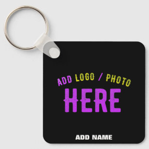 STYLISH MODERN CUSTOMIZABLE BLACK VERIFIED BRANDED KEYCHAIN
