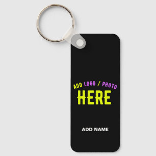 STYLISH MODERN CUSTOMIZABLE BLACK VERIFIED BRANDED KEYCHAIN