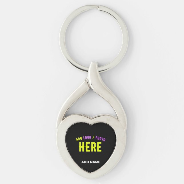 STYLISH MODERN CUSTOMIZABLE BLACK VERIFIED BRANDED KEYCHAIN (Front)