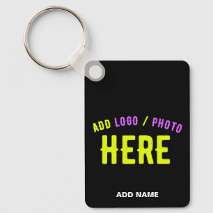 STYLISH MODERN CUSTOMIZABLE BLACK VERIFIED BRANDED KEYCHAIN