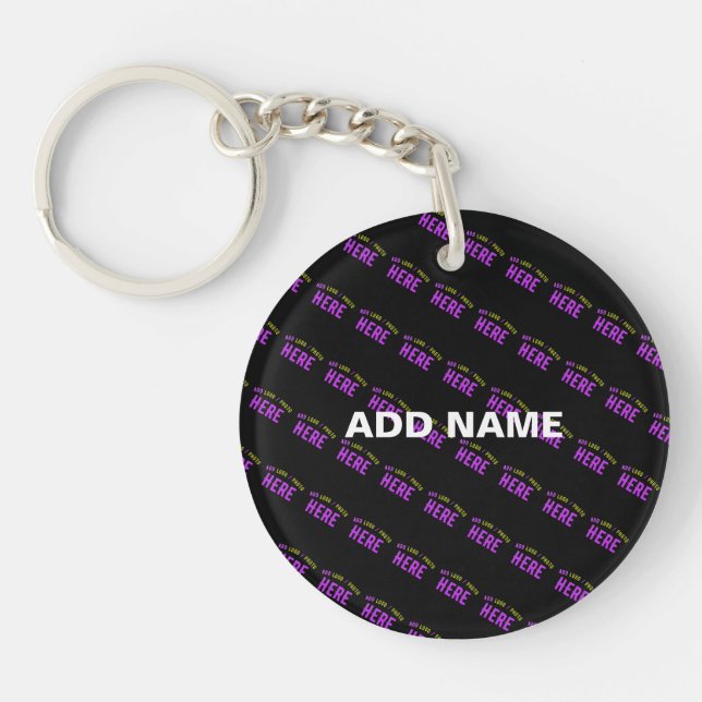 STYLISH MODERN CUSTOMIZABLE BLACK VERIFIED BRANDED KEYCHAIN (Front)