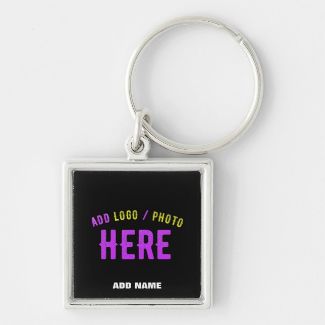 STYLISH MODERN CUSTOMIZABLE BLACK VERIFIED BRANDED KEYCHAIN (Front)