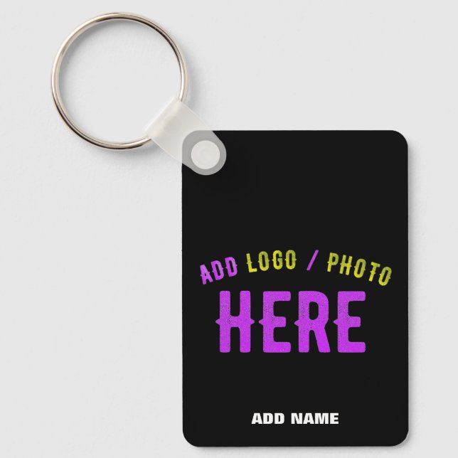 STYLISH MODERN CUSTOMIZABLE BLACK VERIFIED BRANDED KEYCHAIN (Front)