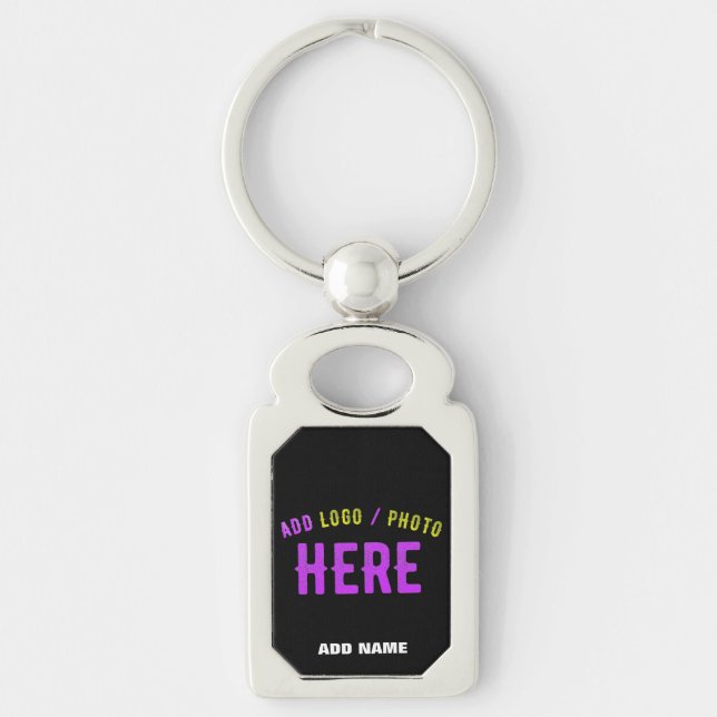 STYLISH MODERN CUSTOMIZABLE BLACK VERIFIED BRANDED KEYCHAIN (Front)