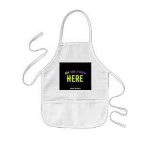 STYLISH MODERN CUSTOMIZABLE BLACK VERIFIED BRANDED KIDS APRON