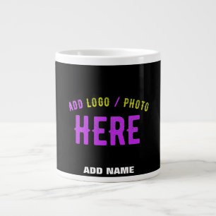 STYLISH MODERN CUSTOMIZABLE BLACK VERIFIED BRANDED LARGE COFFEE MUG