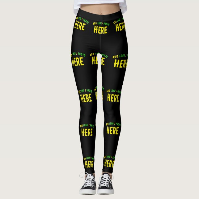 STYLISH MODERN CUSTOMIZABLE BLACK VERIFIED BRANDED LEGGINGS (Front)