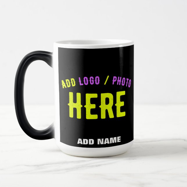 STYLISH MODERN CUSTOMIZABLE BLACK VERIFIED BRANDED MAGIC MUG (Left)