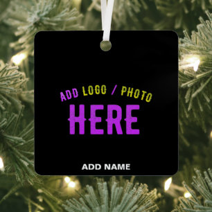 STYLISH MODERN CUSTOMIZABLE BLACK VERIFIED BRANDED METAL ORNAMENT