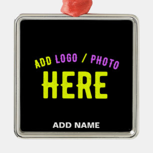 STYLISH MODERN CUSTOMIZABLE BLACK VERIFIED BRANDED METAL ORNAMENT