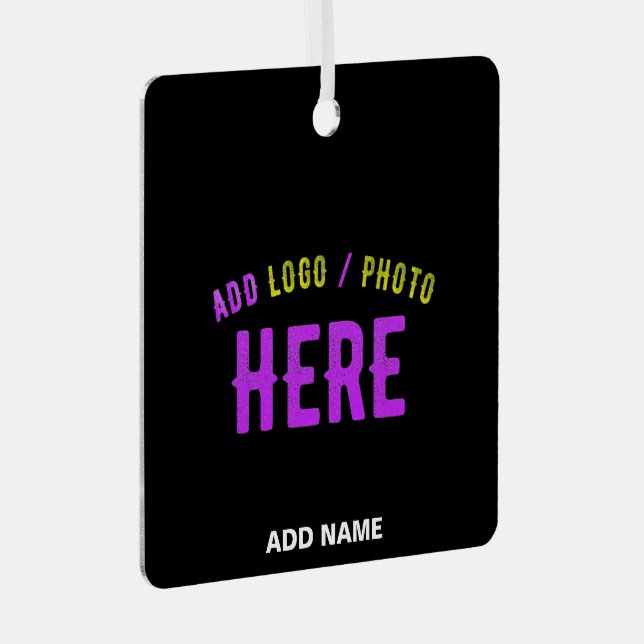 STYLISH MODERN CUSTOMIZABLE BLACK VERIFIED BRANDED METAL ORNAMENT (Front Right)