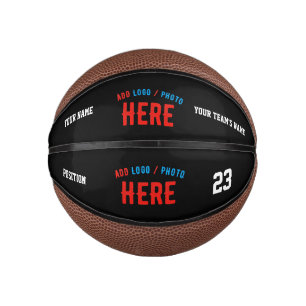 STYLISH MODERN CUSTOMIZABLE BLACK VERIFIED BRANDED MINI BASKETBALL