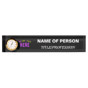 STYLISH MODERN CUSTOMIZABLE BLACK VERIFIED BRANDED NAMEPLATE