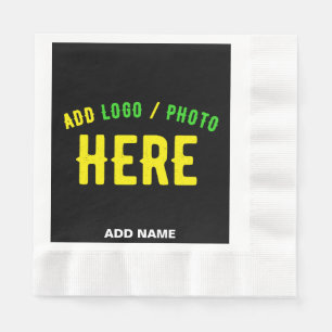 STYLISH MODERN CUSTOMIZABLE BLACK VERIFIED BRANDED NAPKIN