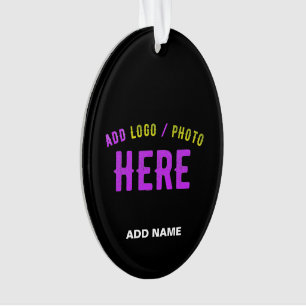STYLISH MODERN CUSTOMIZABLE BLACK VERIFIED BRANDED ORNAMENT