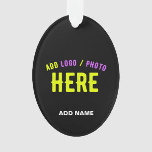 STYLISH MODERN CUSTOMIZABLE BLACK VERIFIED BRANDED ORNAMENT