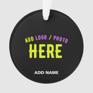 STYLISH MODERN CUSTOMIZABLE BLACK VERIFIED BRANDED ORNAMENT