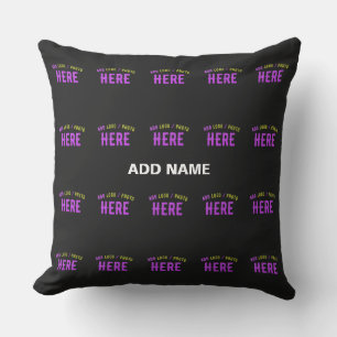 STYLISH MODERN CUSTOMIZABLE BLACK VERIFIED BRANDED OUTDOOR PILLOW