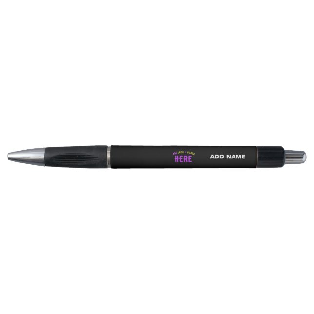 STYLISH MODERN CUSTOMIZABLE BLACK VERIFIED BRANDED PEN (Front)