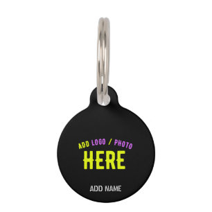 STYLISH MODERN CUSTOMIZABLE BLACK VERIFIED BRANDED PET TAG