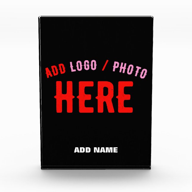STYLISH MODERN CUSTOMIZABLE BLACK VERIFIED BRANDED PHOTO BLOCK (Front)