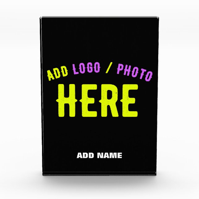 STYLISH MODERN CUSTOMIZABLE BLACK VERIFIED BRANDED PHOTO BLOCK (Front)