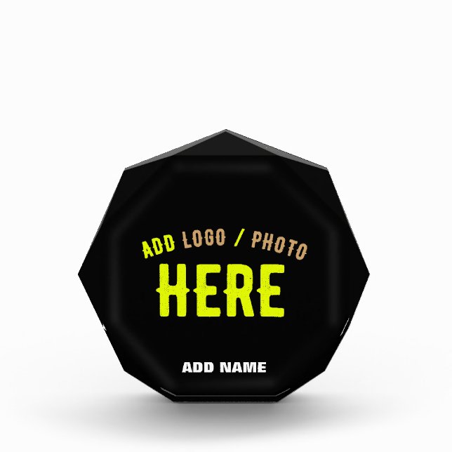 STYLISH MODERN CUSTOMIZABLE BLACK VERIFIED BRANDED PHOTO BLOCK (Front)