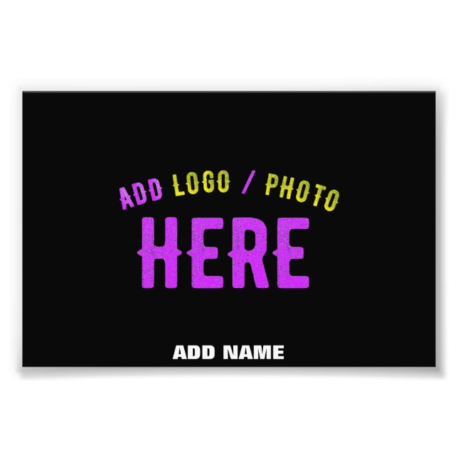 STYLISH MODERN CUSTOMIZABLE BLACK VERIFIED BRANDED PHOTO PRINT (Front)