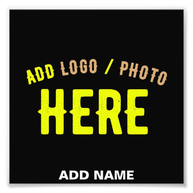 STYLISH MODERN CUSTOMIZABLE BLACK VERIFIED BRANDED PHOTO PRINT (Front)