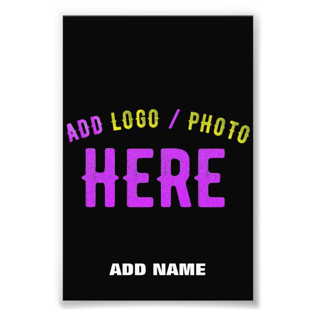 STYLISH MODERN CUSTOMIZABLE BLACK VERIFIED BRANDED PHOTO PRINT (Front)