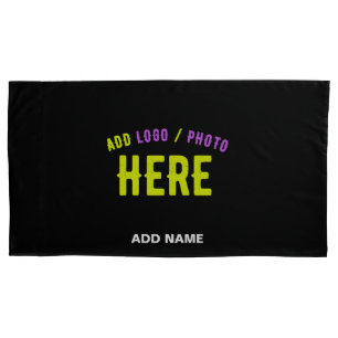 STYLISH MODERN CUSTOMIZABLE BLACK VERIFIED BRANDED PILLOWCASE