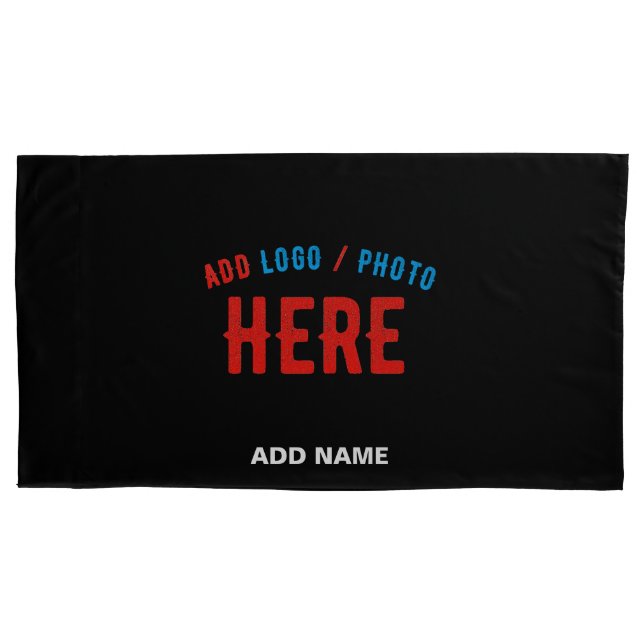 STYLISH MODERN CUSTOMIZABLE BLACK VERIFIED BRANDED PILLOWCASE (Front)