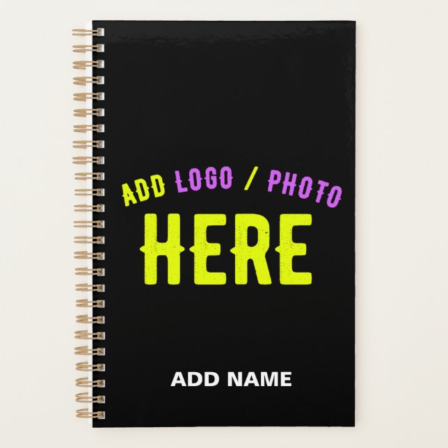 STYLISH MODERN CUSTOMIZABLE BLACK VERIFIED BRANDED PLANNER (Front)