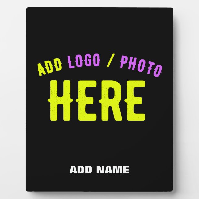 STYLISH MODERN CUSTOMIZABLE BLACK VERIFIED BRANDED PLAQUE (Front)