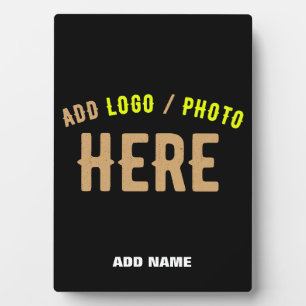 STYLISH MODERN CUSTOMIZABLE BLACK VERIFIED BRANDED PLAQUE
