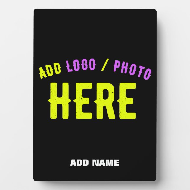 STYLISH MODERN CUSTOMIZABLE BLACK VERIFIED BRANDED PLAQUE (Front)
